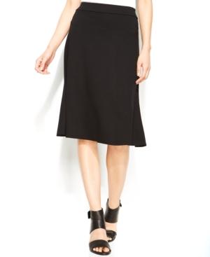 Eileen Fisher Solid Knee-length Flare Skirt