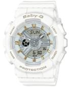 Baby-g Women's Analog-digital White Resin Strap Watch 43x46mm Ba110ga-7a1