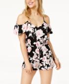 Be Bop Juniors' Printed Cold-shoulder Romper