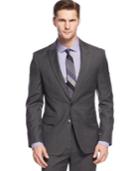 Ryan Seacrest Distinction Grey Solid Slim-fit Jacket
