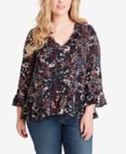 Jessica Simpson Juniors' Plus Size Ruffled Top