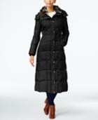 London Fog Faux-fur-collar Down Maxi Coat