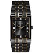 Bulova Men's Diamond Accent Black And Gold-tone Stainless Steel Bracelet Watch 30mm 98d004 Women's Shoes