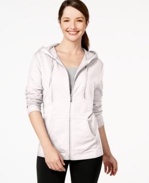 Karen Scott Solid Front-zip Hoodie, Only At Macy's
