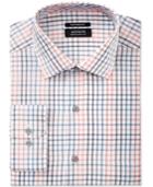 Alfani Men's Classic/regular Fit Performance Stretch Easy Care Windowpane Dress Shirt, Only At Macy's