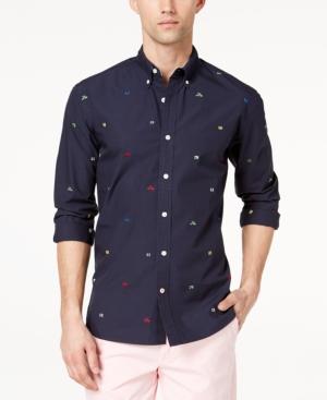 Tommy Hilfiger Men's Carson Embroidered Custom-fit Shirt