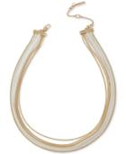 Kenneth Cole New York Two-tone Multi-chain Collar Necklace