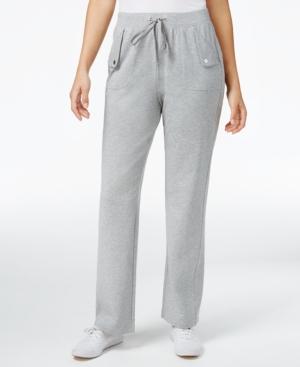Karen Scott Petite French Terry Pull-on Pants, Only At Macy's