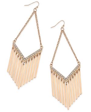 Thalia Sodi Pave Fringe Drop Earrings, Created For Macy's