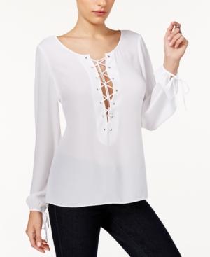 Guess Nanette Lace-up Blouse