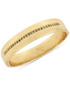 Kenneth Cole New York Gold-tone Polished Pave Hinged Bangle Bracelet