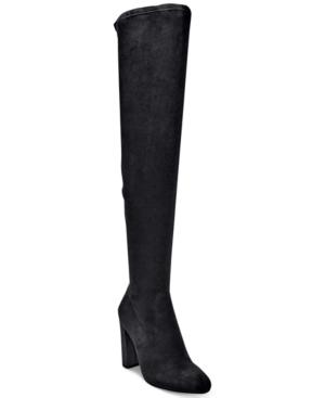 Steve Madden Women's Glamour-v Velvet Over The Knee Boots Women's Shoes