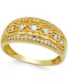 Diamond Vintage Scroll Band (1/4 Ct. T.w.) In 14k Gold