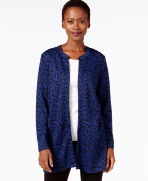 Ny Collection Petite Leopard-print Open Cardigan