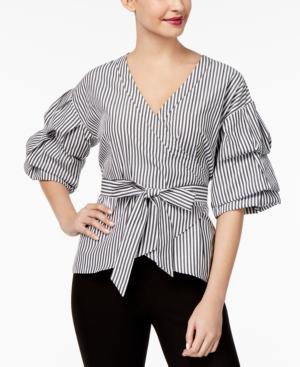 Ny Collection Surplice Self-tie Top