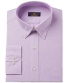 Club Room Men's Classic/regular Fit Lavender Spread Dress Shirt, Only At Macy's
