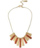 Kenneth Cole New York Gold-tone Stone Geometric Stick Collar Necklace
