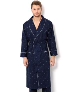 Nautica Men's Signature Woven Shawl Collar Robe