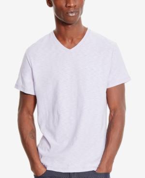 Kenneth Cole Reaction Men's Solid Slub V-neck T-shirt