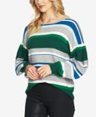 Cece Striped Drop-shoulder Sweater