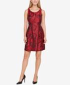 Tommy Hilfiger Rose Jacquard Fit & Flare Dress