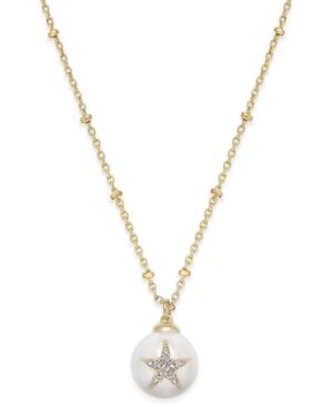 Kate Spade New York Star Quality Gold-tone Imitation Pearl Pendant Necklace