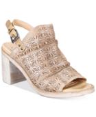 Naughty Monkey Nyxx Perforated Open-toe Block-heel Shooties Women's Shoes