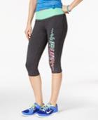 Material Girl Active Juniors' Cropped Graphic-print Leggings, Only At Macy's