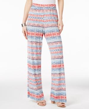 Ny Collection Printed-stripe Palazzo Pants