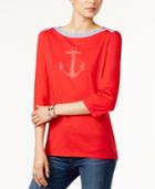 Tommy Hilfiger Esme Studded Anchor Top, Only At Macy's