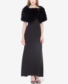 Tahari Asl Faux-fur Brooch Wrap