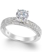 Certified Diamond Engagement Ring (1-1/5 Ct. T.w.) In 18k White Gold