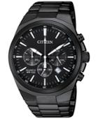 Citizen Men's Chronograph Quartz Black Stainless Steel Bracelet Watch 40mm