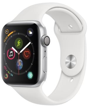 Apple Watch Series 4 Gps, 44mm Silver Aluminum Case With White Sport Band