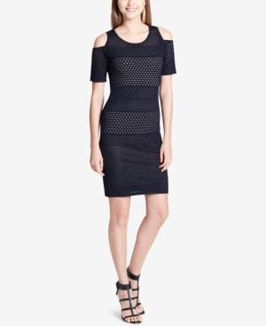 Calvin Klein Pointelle Cold-shoulder Dress