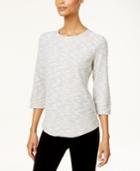 Karen Scott Marled Sweatshirt, Created For Macy's