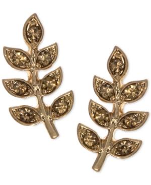 Lonna & Lilly Gold-tone Crystal Vine Stud Earrings