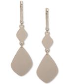 Dkny Gold-tone Sculptural Double Drop Earrings, Created For Macy's