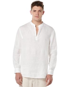 Perry Ellis Solid Linen Popover Shirt