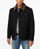 Kenneth Cole Men's Peacoat With Faux-sherpa Collar