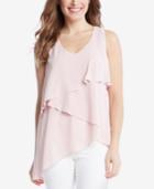 Karen Kane Asymmetrical Tiered Tank Top