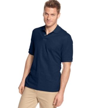 Club Room Short Sleeve Solid Estate Performance Sun Protection Polo