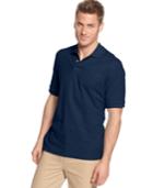 Club Room Short Sleeve Solid Estate Performance Sun Protection Polo