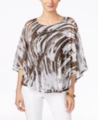 Alfani Printed Poncho Top, Only At Macy's
