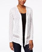 Style & Co. Crochet-trim Open Front Cardigan, Only At Macy's