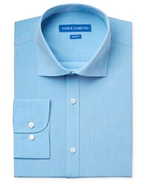 Vince Camuto Slim-fit Teal Solid Dress Shirt