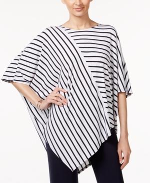 Alfani V-hem Striped Poncho Top, Only At Macy's