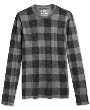 American Rag Buffalo Checkered Long-sleeve T-shirt, Only At Macy's