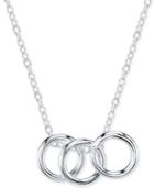 Unwritten Tri-circle Pendant Necklace In Sterling Silver