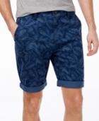 Guess Men's Luke Palm-print Flat-front Shorts